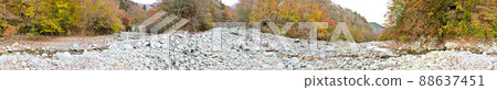 Tanzawa Hinokihoramaru Azalea Shindo Panorama photo of Gora Sawadeai 在秋天的顏色 88637451