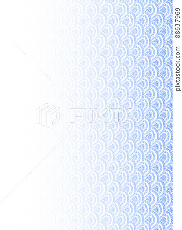 Background material: Scale pattern drawn with oil pastels, blue, gradation that darkens from left to right, vertical, other colors available 88637969