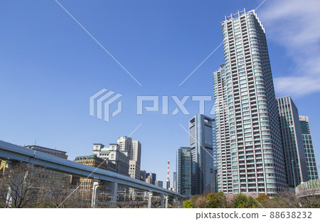 東京汐留的城市景觀 東京汐留的城市景觀 88638232