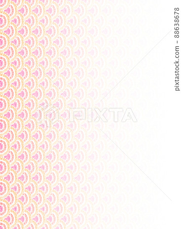 Background material: Scale pattern drawn with oil pastels, orange, gradation that fades from left to right, vertical, other colors available 88638678