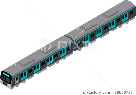 3D 等距風格地鐵車廂的插圖。 3D 等距風格地鐵車廂的插圖。 88639755