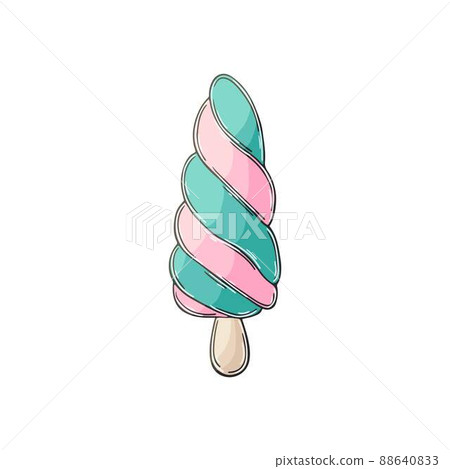 Illustration in hand draw style. Sweet dessert, graphic element for design 88640833