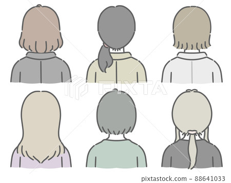 A set right behind a young woman (clothes for work) 88641033