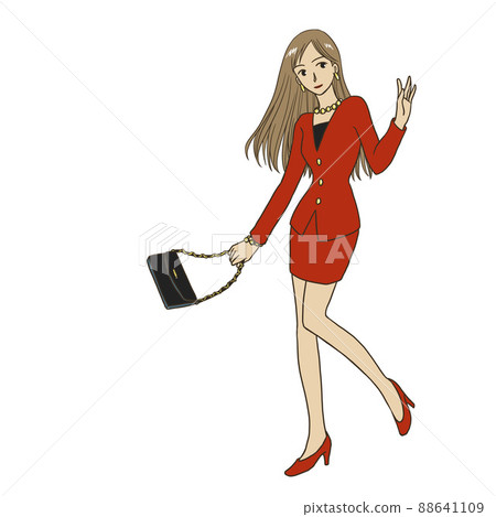 Young woman in bodycon style suit Young woman in bodycon style suit 88641109