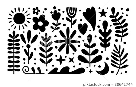 Abstratct plants vector set. 88641744