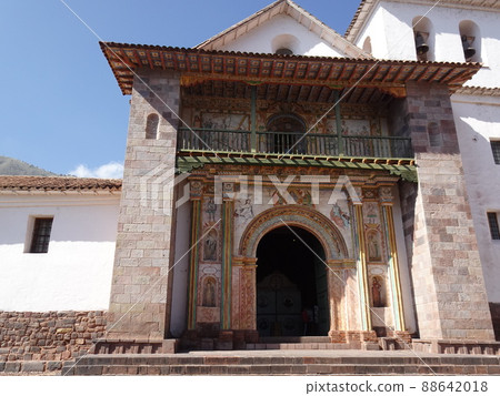 [Peru] Sistine Chapel in the Andes, entrance to the church of San Pedro (Andahuaylillas) 88642018