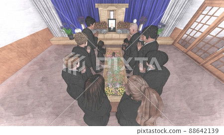 殯儀館，告別，與人，與鬼照片，CG插圖 88642139