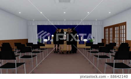 殯儀館，告別，與人，與鬼照片，CG插圖 88642140