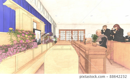 殯儀館與人,香與死者 CG 插圖 殯儀館與人,香與死者 CG 插圖 88642232