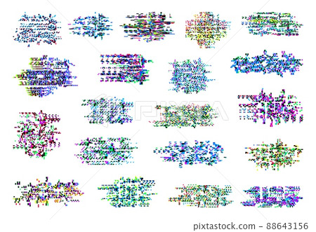 Glitch effect digital color distortion screen