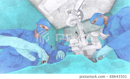 醫院手術室與人插圖 CG 醫院手術室與人插圖 CG 88643501