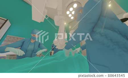 Hospital operating room with people Illustration CG 88643545