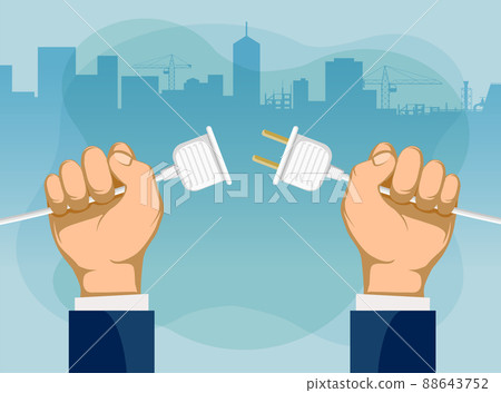 electric plug connector and a socket 88643752