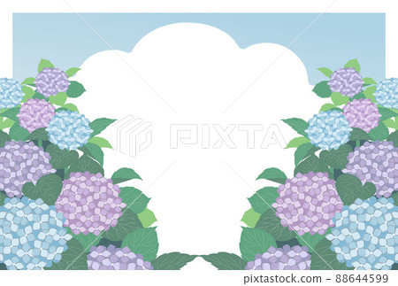 Illustration of hydrangea on a sunny day 88644599