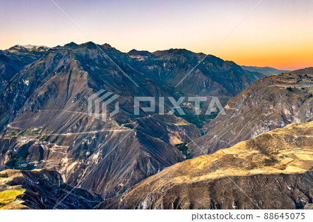 Scenery of the Colca Canyon in Peru, one of the deepest canyons in the world Scenery of the Colca Canyon in Peru, one of the deepest canyons in the world 88645075