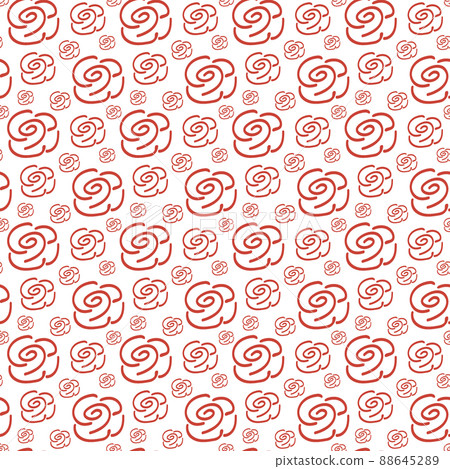 Seamless floral pattern of red rose buds in a trendy shade. Abstract background. Texture. Wallpaper. Seamless floral pattern of red rose buds in a trendy shade. Abstract background. Texture. Wallpaper. 88645289