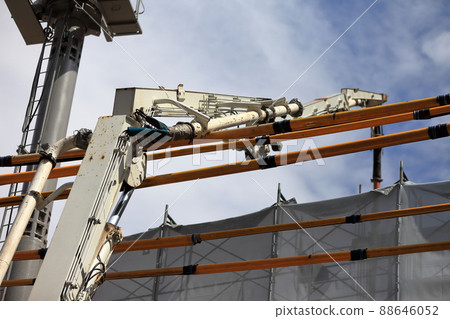 混凝土泵車臂架及保護管示意圖 88646052