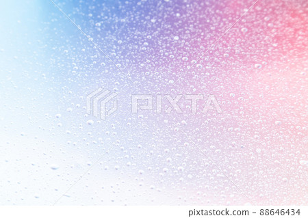 Fine drops and blue and pink background 88646434