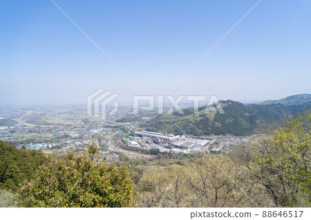 View from the summit of Mt. Benten (Fujioka City, Gunma Prefecture) 88646517