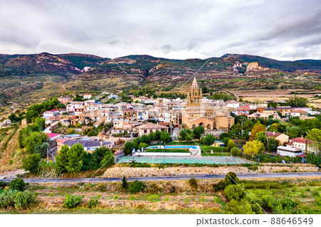Loarre town with its Castle. Huesca Province - Aragon, Spain 88646549