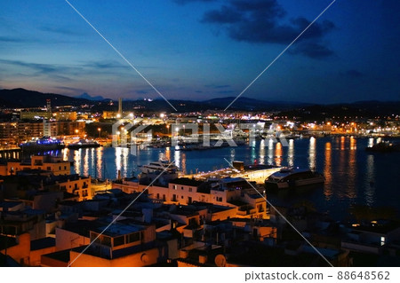 The city lights up and the night begins 88648562