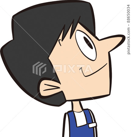 斜對角向上的側身人 88650034