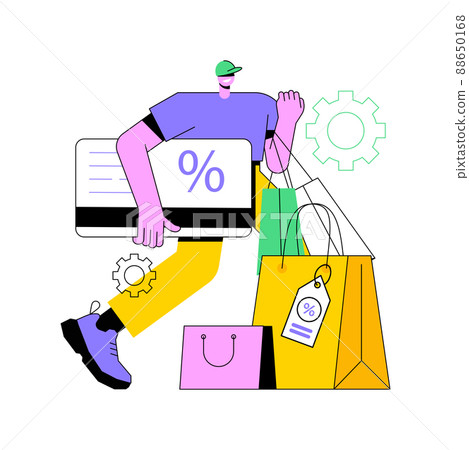 Discount and loyalty card abstract concept vector illustration. Loyalty program and customer service, retail reward card, collecting points, frequent client, discount price abstract metaphor. Discount and loyalty card abstract concept vector illustration. Loyalty program and customer service, retail reward card, collecting points, frequent client, discount price abstract metaphor. 88650168