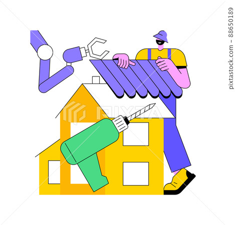 Automated construction equipment abstract concept vector illustration. Robotic excavator, automated technology in construction industry, smart machinery, AI heavy equipment abstract metaphor. Automated construction equipment abstract concept vector illustration. Robotic excavator, automated technology in construction industry, smart machinery, AI heavy equipment abstract metaphor. 88650189