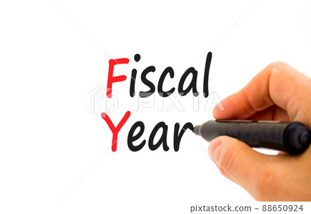 FY Fiscal year symbol. Concept words FY Fiscal year on white paper. Businessman hand with marker. Beautiful white background. Business and FY fiscal year concept. FY Fiscal year symbol. Concept words FY Fiscal year on white paper. Businessman hand with marker. Beautiful white background. Business and FY fiscal year concept. 88650924