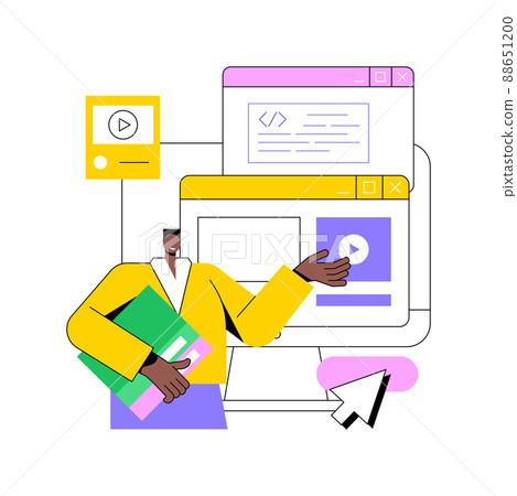 Experience design abstract concept vector illustration. User experience design, UX, UI element, web designer, software development service, mobile app testing, web page, menu abstract metaphor. 88651200