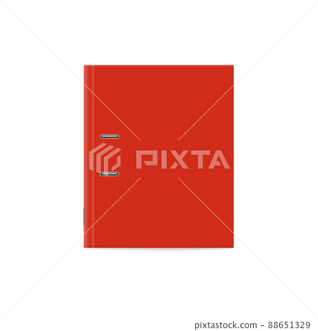 Red ring binder or documents case realistic vector illustration isolated. 88651329