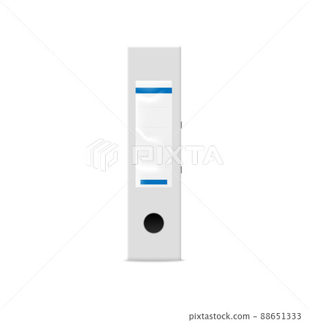 White realistic standing ring binder, vector illustration 88651333