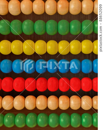Abacus with wooden balls detailed view, colourful background, banner, cover, mockup, for your design, vertical Abacus with wooden balls detailed view, colourful background, banner, cover, mockup, for your design, vertical 88652099