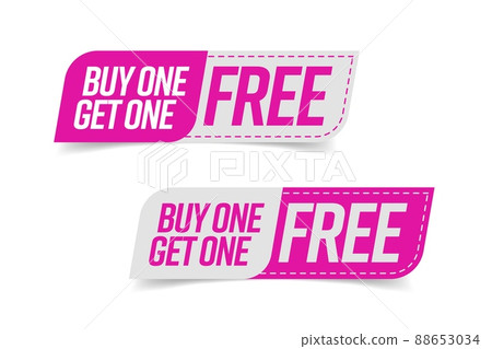 Tag bogo template. Buy one get one free guarantee profit commerce banner advertising cheap shopping vector Tag bogo template. Buy one get one free guarantee profit commerce banner advertising cheap shopping vector 88653034