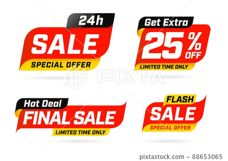 Colorful limited time sale offer discount deal Vector Image