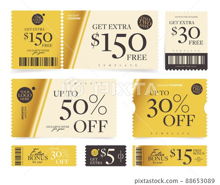 Sale coupon template with 50 percent off offer Vector Image