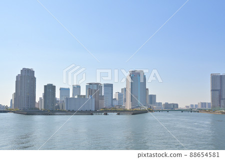 從東京越中島公園看豐洲 88654581