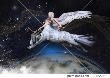半人馬弓箭張開大翼，披著光與星，奔跑在大地之上 88655958