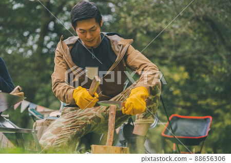 營地 露營 男人 88656306