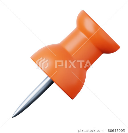 Paper pin clip needle pointer high quality 3D render illustration icon. 88657005