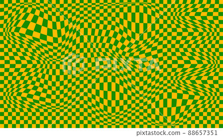 Distorted surface. Chess background with distortion. Optical illusion banner Distorted surface. Chess background with distortion. Optical illusion banner 88657351