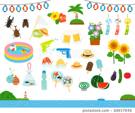 Summer illustration material Summer illustration material 88657648
