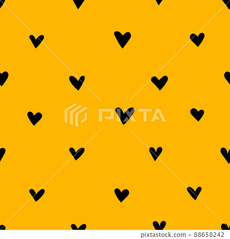 Hand drawn seamless pattern with hearts for valentines day. Love abstract background 88658242