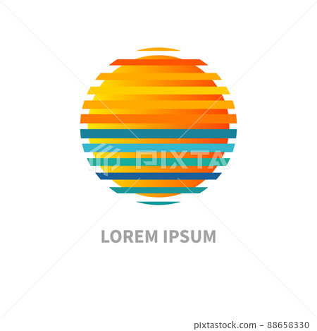 Travel agency round icon. Travel logo 88658330