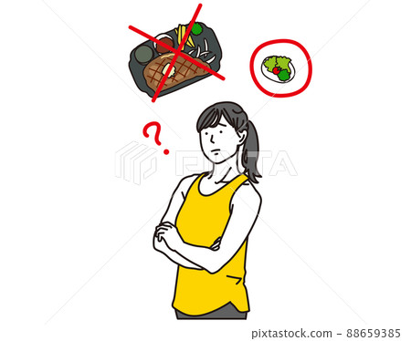 遭受飲食限制的亞洲女性 88659385