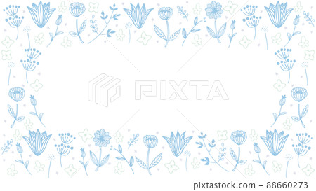 Light blue and green Scandinavian frame Light blue and green Scandinavian frame 88660273