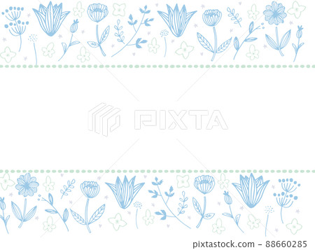 Light blue and green Scandinavian frame 88660285