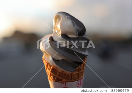 Squid ink soft serve (Aomori Prefecture) Squid ink soft serve (Aomori Prefecture) 88660479