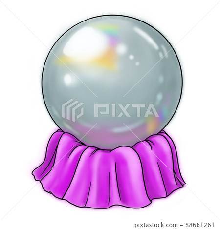占卜師使用的彩虹色水晶球 占卜師使用的彩虹色水晶球 88661261
