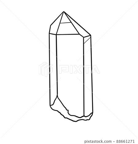 Crystal single crystal line drawing - Stock Illustration [88661271] - PIXTA